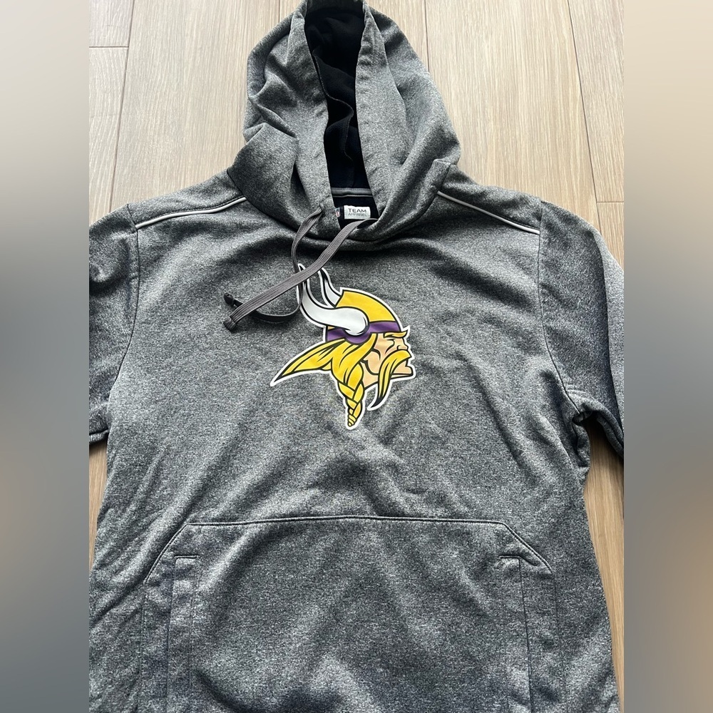 NFL vikings Charcoal Hoodie Size M